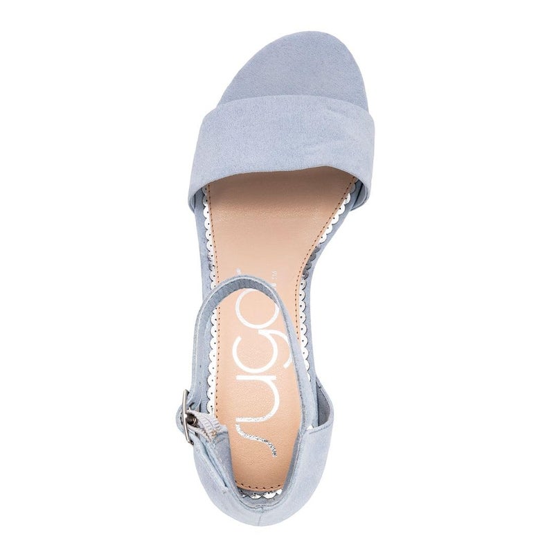 Sugar Women's Low Block Heel Two-Piece Dress Shoe - Ankle Strap Pump Sandal for Ladies,Noelle-Baby Blue-9 - Image 3